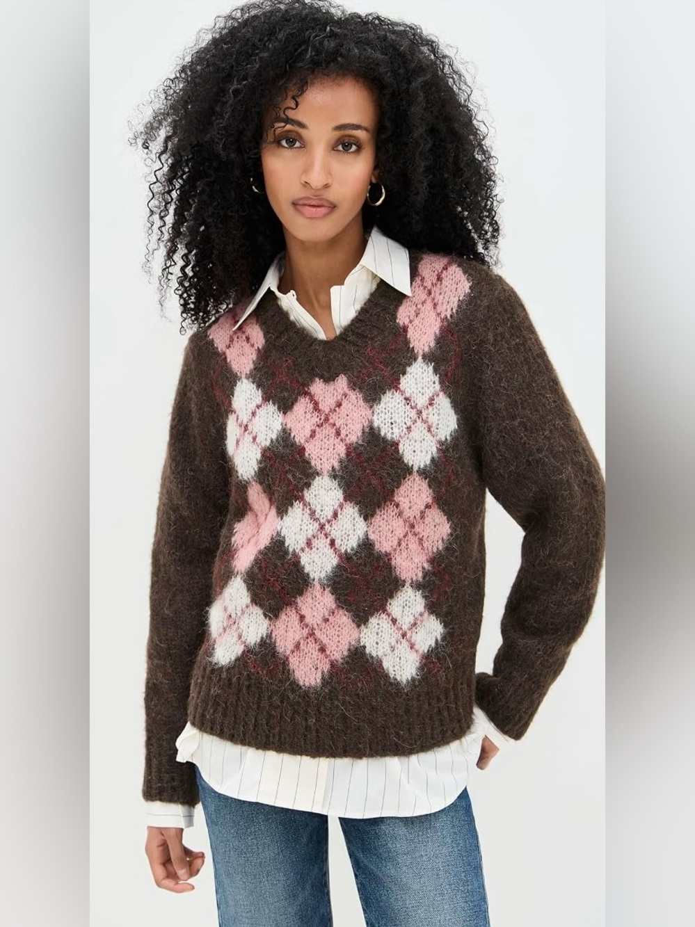 DUNST Unisex Baby Alpaca Argyle Sweater